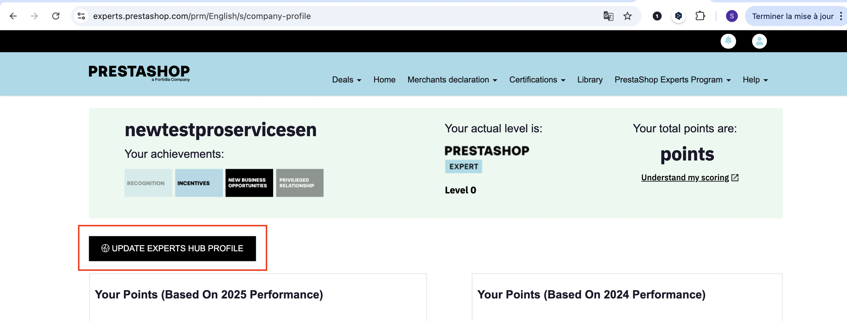 Update Expert hub